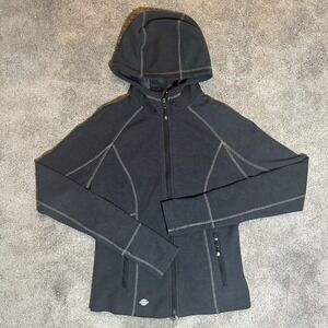 Harley-Davidson Womens S Small Jacket Mid-Layer Paseo Wicking Black Wool